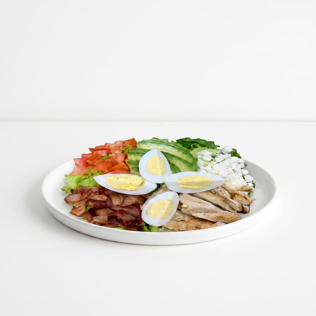 Grilled Chicken Avocado Cobb Salad.