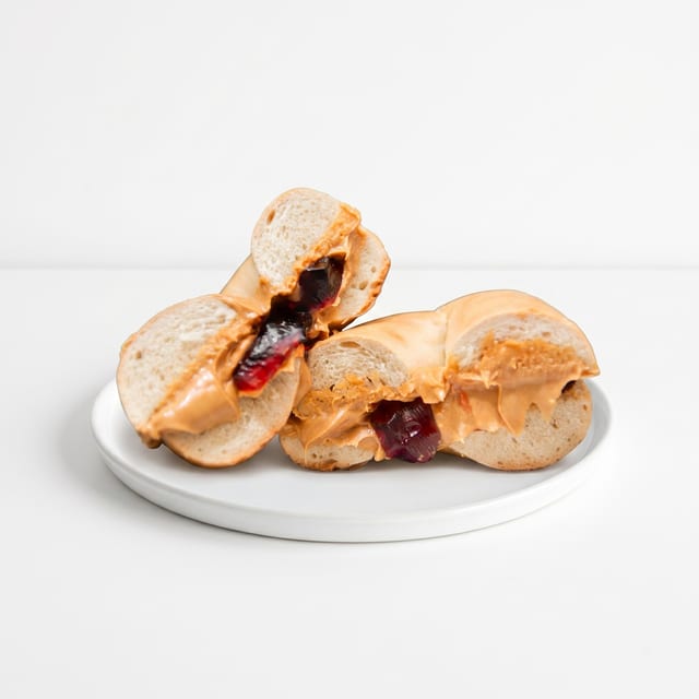 Bagel with Peanut Butter & Jelly.