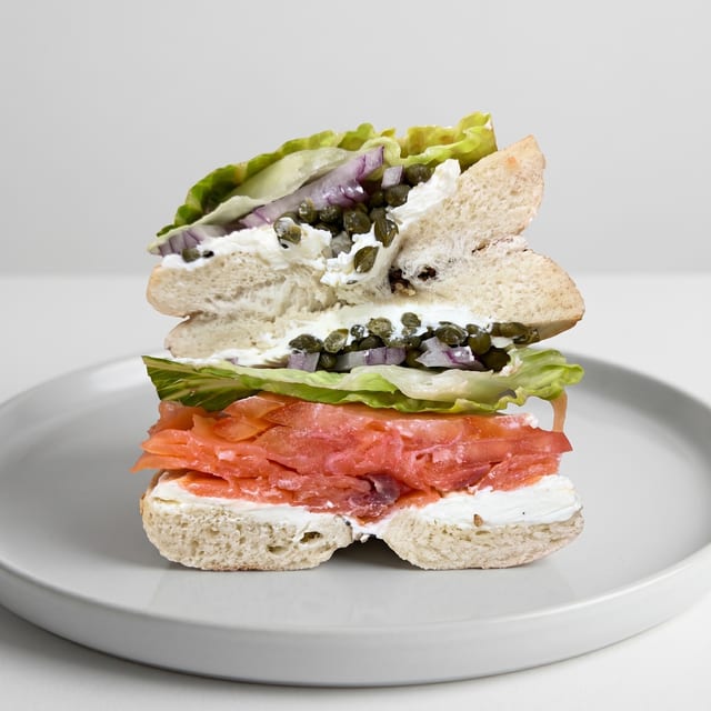 Bagel with Fresh Nova & Cream Cheese.