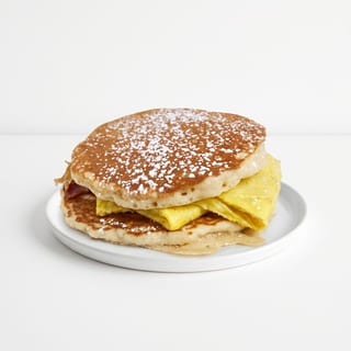 Meat, Egg & Cheese Breakfast Sandwich on French Toast or Pancake
