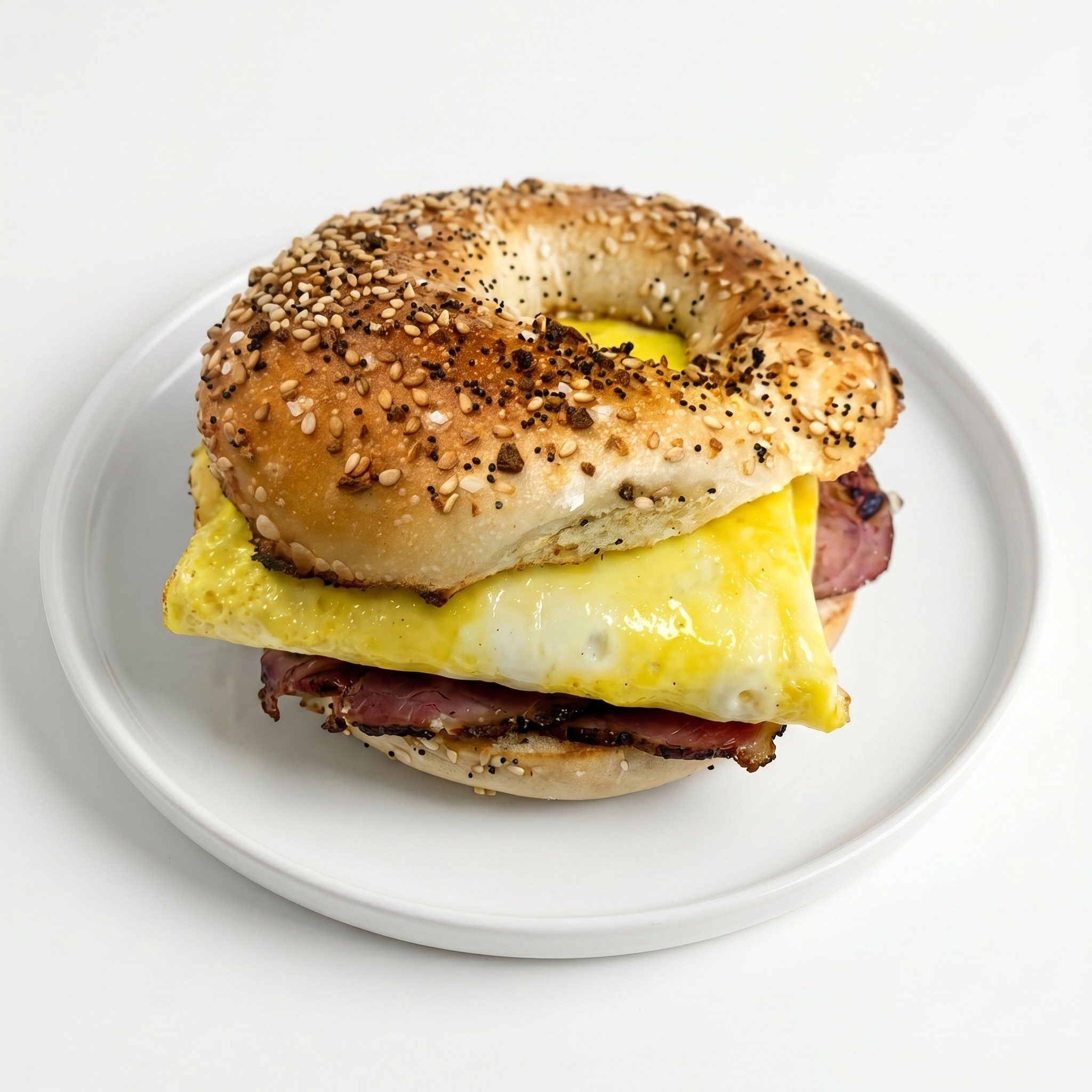 Meat, Egg & Cheese Breakfast Sandwich.
