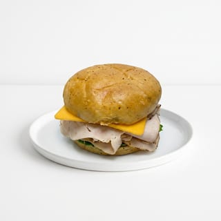 Cold Roast Turkey & Cheese Sandwich